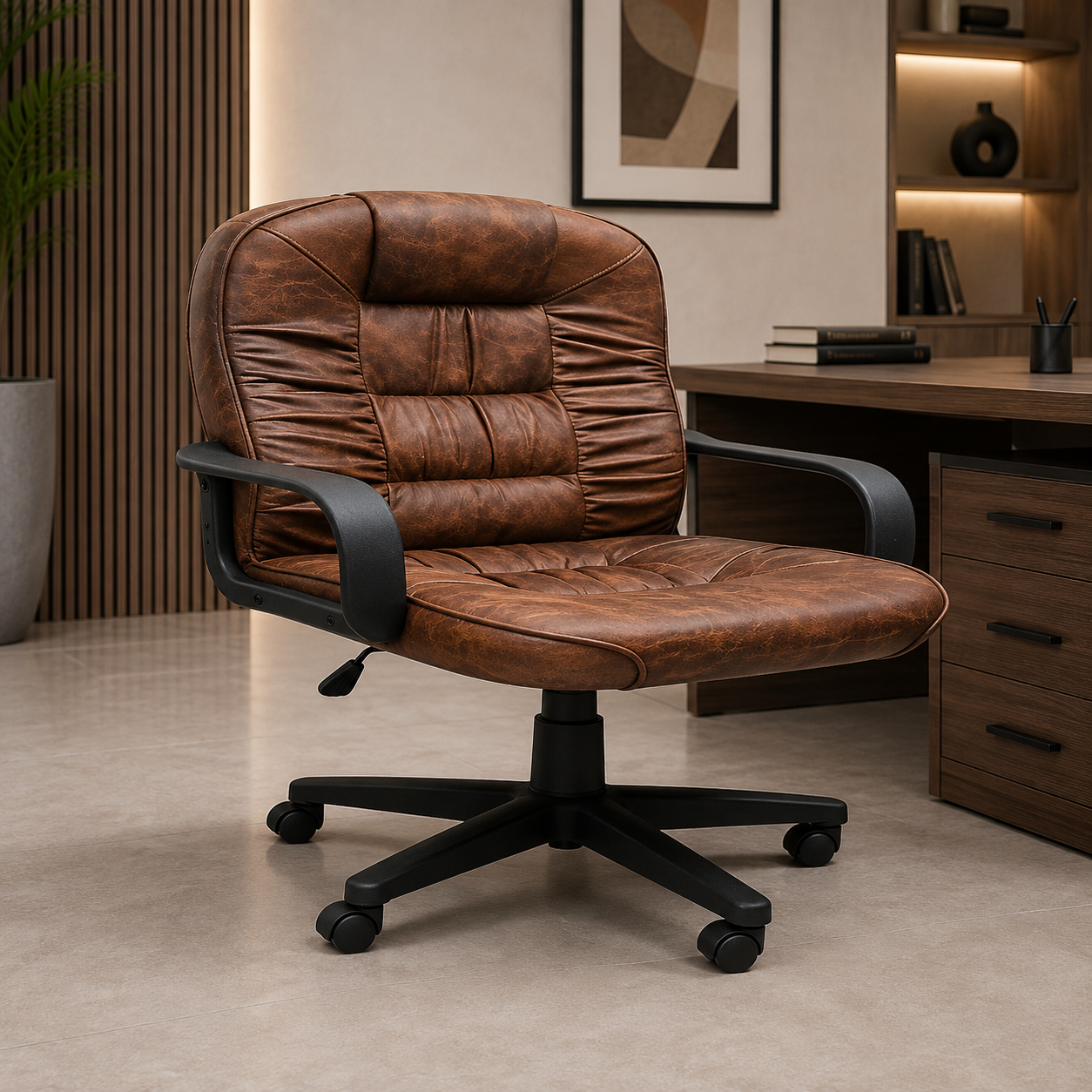 fiberia-leather-manager-chair-main-45 كرسي فيبرية جلد مدير - منظر زاوية 45 درجة
