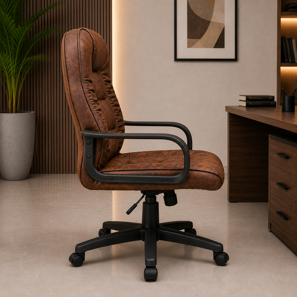 fiberia-leather-manager-chair-side كرسي فيبرية جلد مدير - منظر جانبي